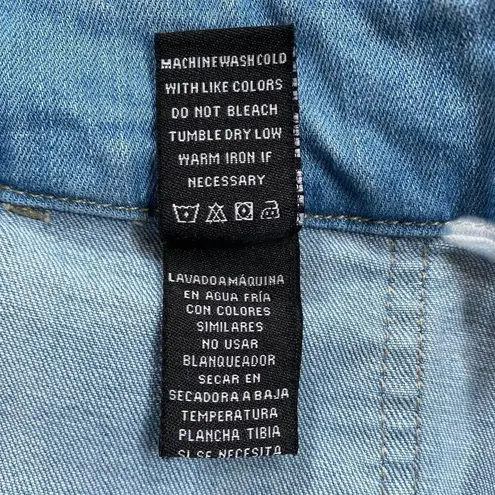 Dollhouse Juniors' Cropped Wide-Leg Denim Overalls 3 EUC