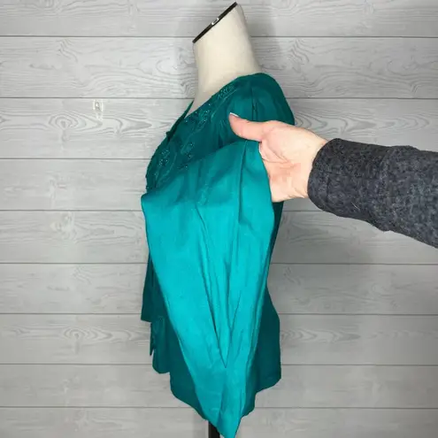 Plaza South vintage emerald green jacket with Soutache ribbon & beads Size 10