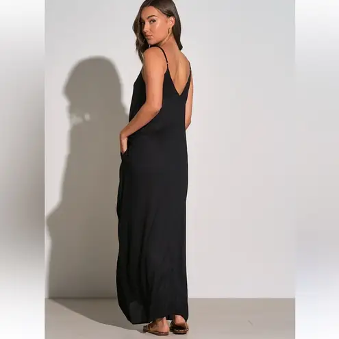 Elan  Black Jordyn Maxi Cover-Up