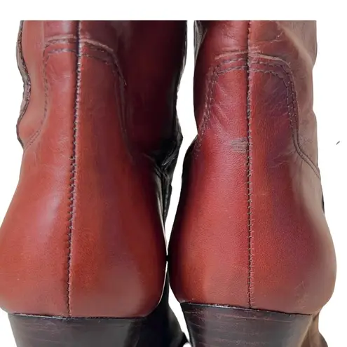 Antonio Melani Cassidy Brown Tooled Floral Leather Western Boots