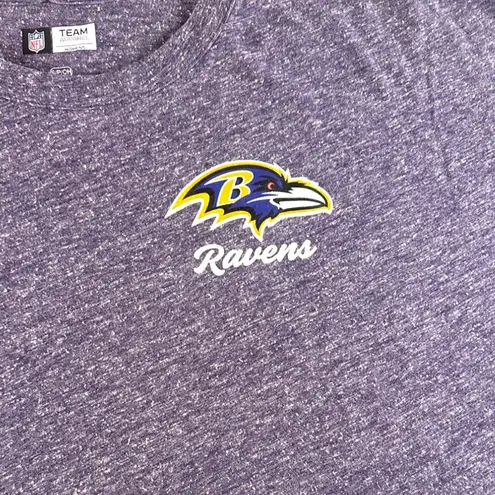 NFL Team Apparel NFL Baltimore Ravens Women's Weak Side Blitz Marled Short Sleeve T-Shirt, Small