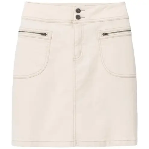 prAna  Broadway Jean Skirt Natural‎ Cream NWT 4