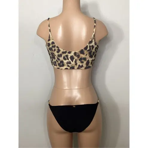 PilyQ New. PQ tie front jungle teeny bikini. Large.D-cup. Retails $159