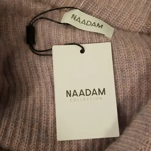 💕NAADAM💕 Asymmetrical Draped Sweater Wool Cashmere Heathered Purple Small NWT
