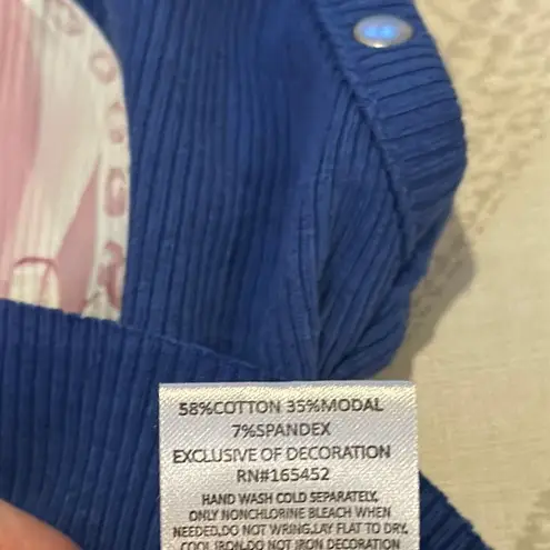 Boys Lie Women’s Blue Sleeveless Grommet Top with Heart Graphic Image - Size M