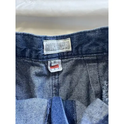 90s Y2K Denim Maxi Skirt Size 6 w/ Pockets And Pleats Blue