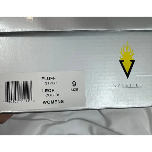 Volatile Microsuede with Faux Shearling Slipper Leopard Fluff 9 Brown