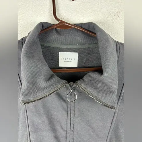 Allfenix Women's XL Sweater Dark Gray Charcoal Pullover Quarter Zip Sweatshirt