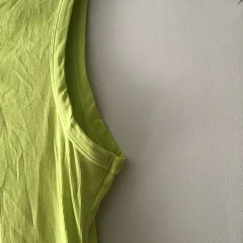 SKIMS Soft Lounge Cotton Rib Tank Dress in Daffodil Yellow Size Medium