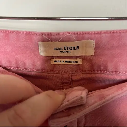 Isabel Marant ANYREE PINK COTTON VELVET PANT sz 44 US 12