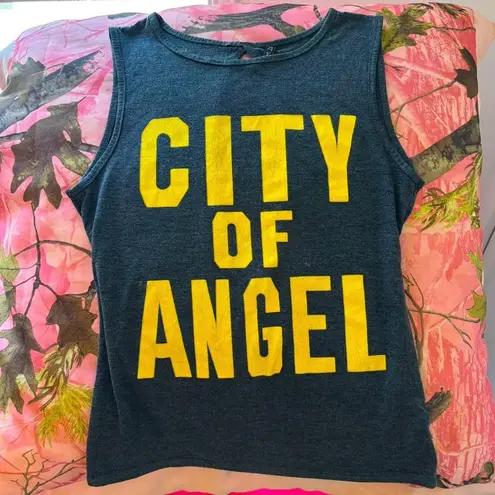 Aviva y2k vintage 2000s " city of angel " los angeles letter print sleeveless tank top