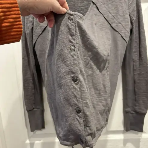 Armani Exchange A/X Armani‎ Exchange Gray Button Up Moto Jacket Women’s Size Small Cotton