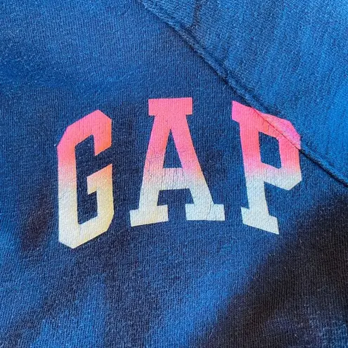 Gap  1969 spell out ombré navy zip up hoodie