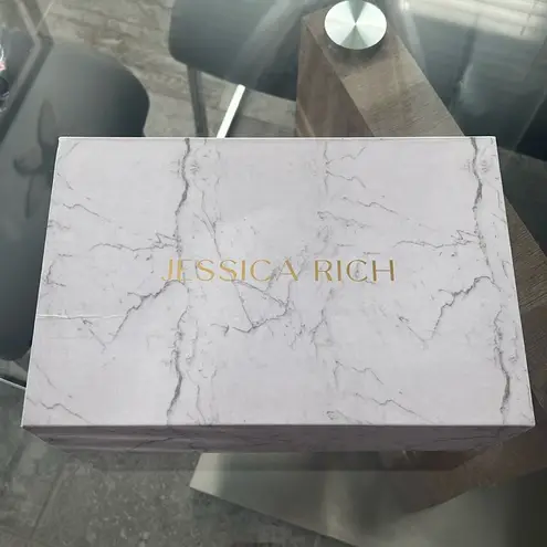 Jessica Rich Fancy Stiletto Clear Vinyl Pumps, Gold Size 39 New in Box + DustBag