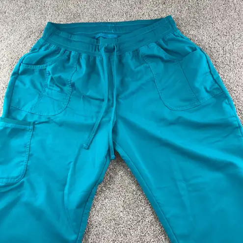 Scrubstar ‎ Aquamarine Blue Scrub Pants Womens Large Drawstring Pockets Workwear