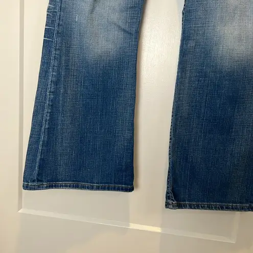 BKE Blue Flare Wide Leg Jeans with Classic Denim Style size 32x29 1/2.