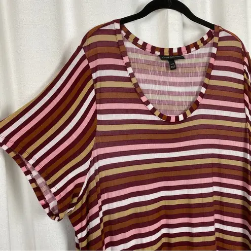 Lane Bryant  Brown&Pink Stripe Knit Maxi Dress Sz.26/28