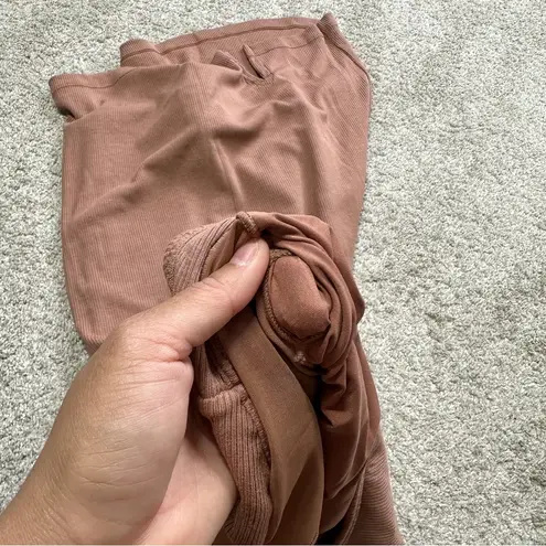 Popilush Women’s Shapewear Modal Sculpting Mini Tank Dress in Light Brown Size L Size L