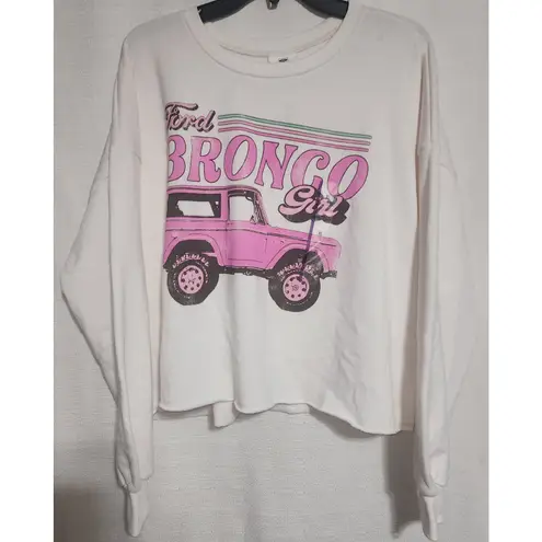 Ford Bronco women's sweatshirt XL White