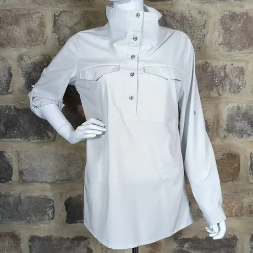 Mountain Hardwear Mountain hard Wear Acadia lightweight striped 1/2 button long sleeve shirt