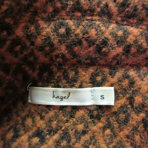 Hazel wool blend pea coat orange & black size S Orange