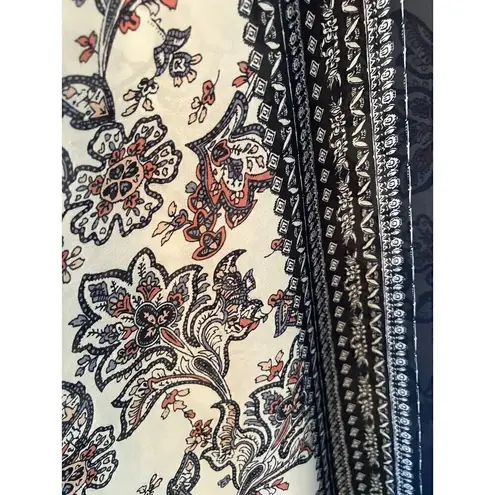 Lane Bryant  Long open front kimono Navy white floral one size Boho Chic