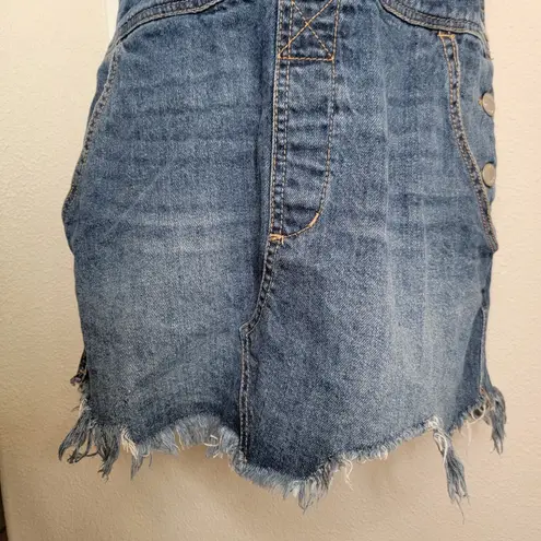 Free People Denim Jean Romper Skirt Size 4 dress