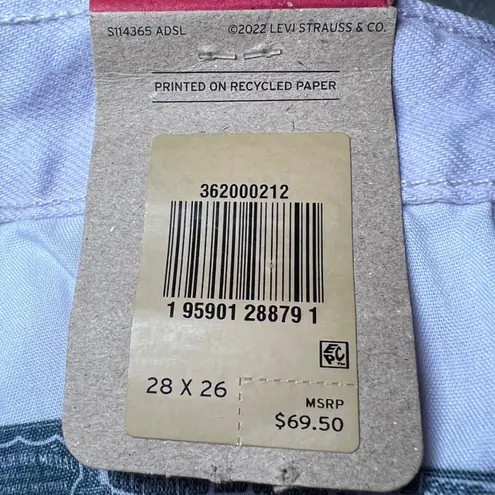 Levis 501 Jeans Womens 28x26 Light Pink Straight Leg Raw Hem Denim Casual New Size 28