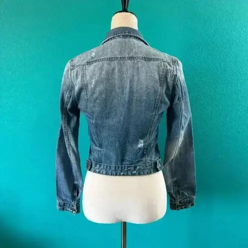 ZARA  Trafaluc The Premium Wash Cotton Cropped Denim Jacket Womens Size S