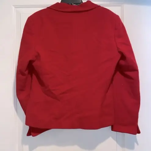 Laura Scott red blazer size 12 wool blend
