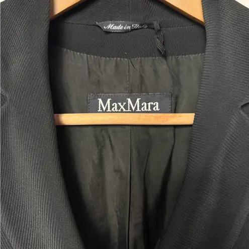 Max Mara Cruise Classic Suit Jacket in Black Size 10