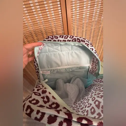 Deal Worthy Leopard print blue padded backpack bag school sack