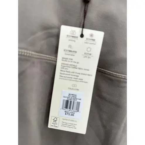 Calia Pants Women XXL NWT Dark Grey Essentials High Rise Cropped Flare