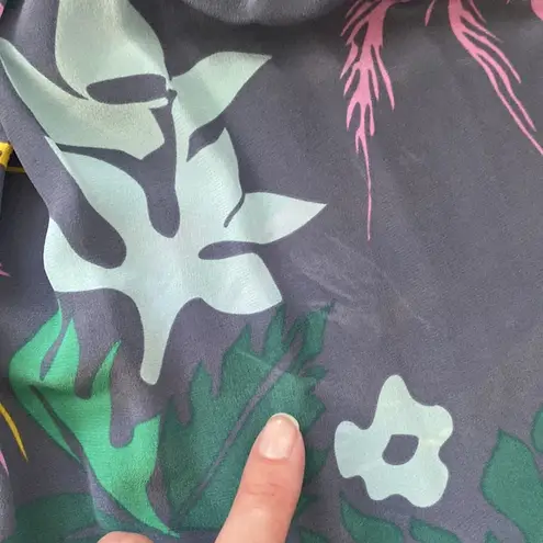 Anthropologie  Geren Ford sleeveless floral silk midi slip dress, size medium