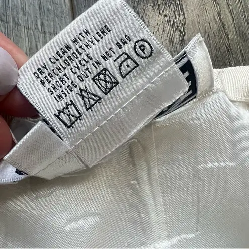 Carlisle Collection Designer Wool Cream Pencil Skirt Woven Textured Off White 8 - Image 3