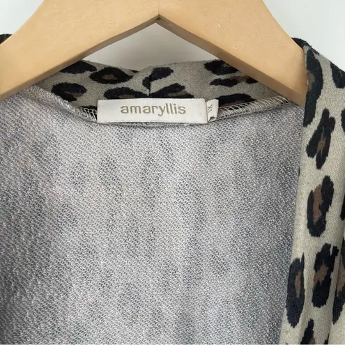 AMARYLLIS Cardigan Leopard Open With Pockets Animal Print Long Sleeve Size 1X - Image 4