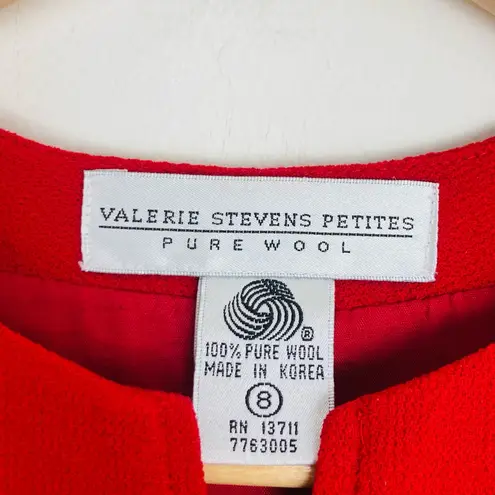 Valerie Stevens Vintage red wool zip front lined vest by Valerie Steven’s buckle back. 8