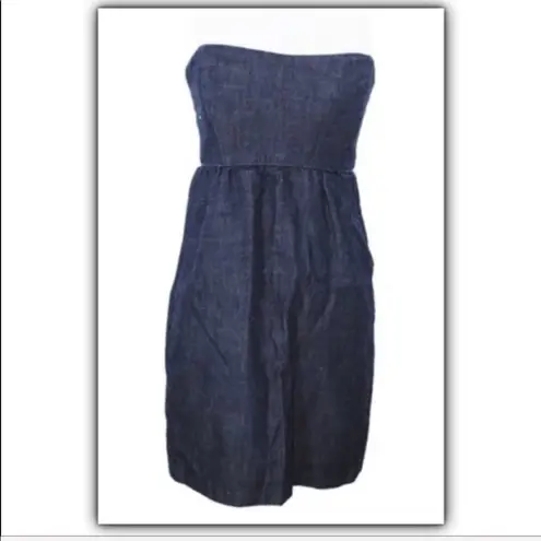 Gap  Strapless Stretch Cotton Denim mini Dress Size 0