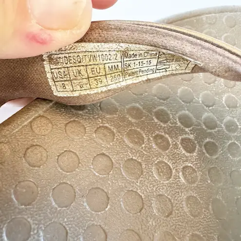 Vionic Tide Brown Slide Flip Flops Women's 8 Sequins Classic Comfort Beach Vacay