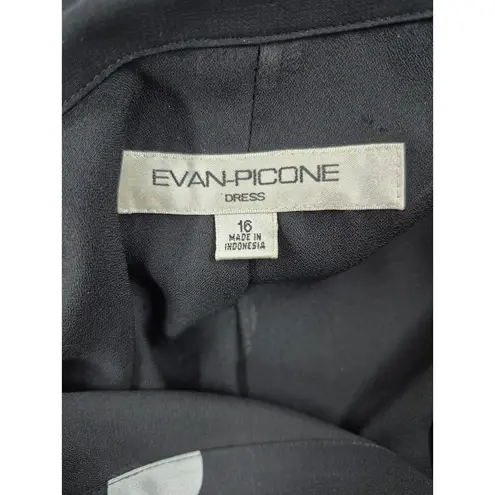 Evan Picone NWT Evan-Picone 100% Polyester Easy Does It Black/Ivory Polka Dot Dress Sz 16