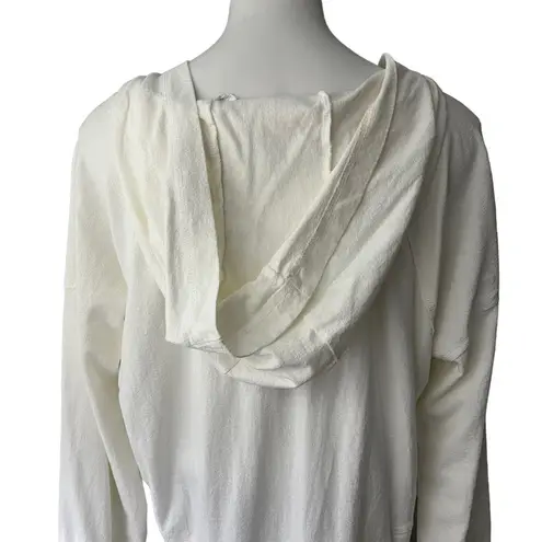 Monoreno Long Sleeve Hooded Top with Lace Trim, Sz M