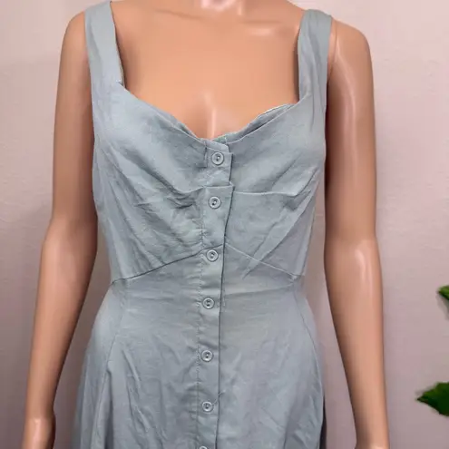 Elegant Sage Green Maxi Dress Size M