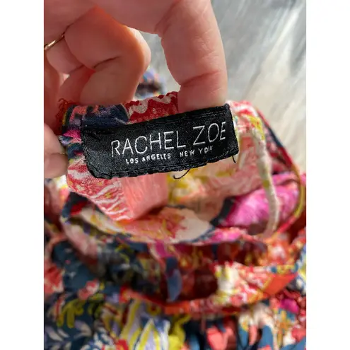 Rachel Zoe Babydoll Patchwork Ruffle Sleeveless Going Out Top Medium Boho Y2K Festival Chic