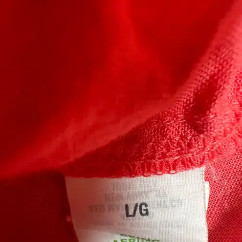 Aerie  Linen Blend Coverup Shirt Women's Large Haute Coral Lightweight Collared