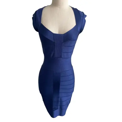 French Connection  Blue Bandage Bodycon Dress Size US 4