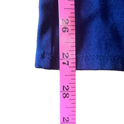 The Zigzag Stripe Womens XL Navy Blue Pull On Mid Rise Ankle Straight Leg Pants