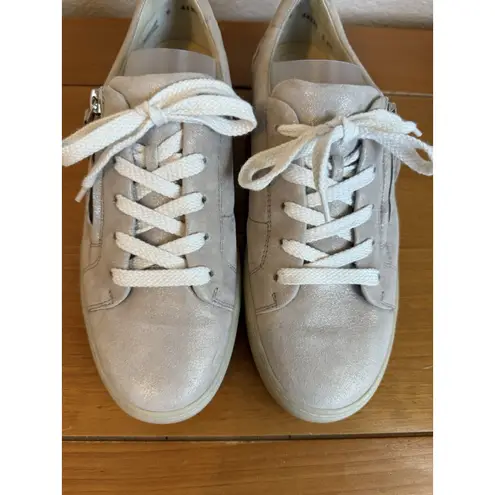 Paul Green Paul Green Carla Lace Up Sneakers Gold Metallic Nubuck Supersoft US Size 7.5