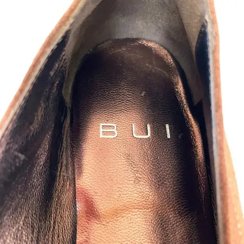 Barbara Bui BUI Brown Suede Leather Buckle Accent Ballet Flats