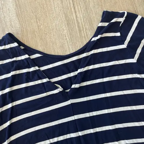 Yelete Womens Blue/White Stripe Dress - L