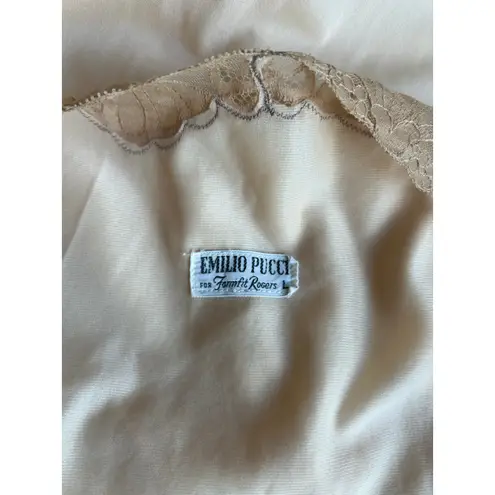 Emilio Pucci Vintage 60s/70s Lace Nightgown Robe Set– Ivory & Nude Lace Sz Large